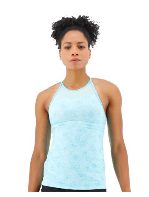 TYR Women's Standard Tessa Tankini Top for Swimming, Yoga, Fitness, and Workout