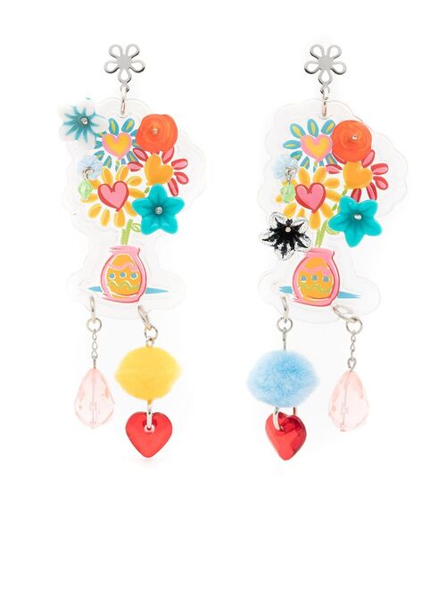 Amir Slama floral-applique drop earrings