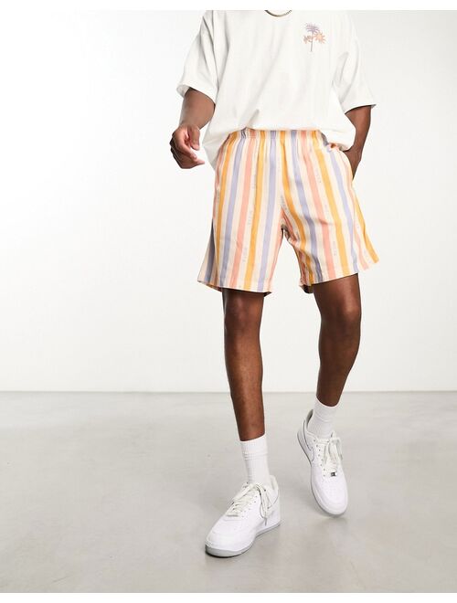 Nicce summer series shorts in multicolored logo stripes - part of a set