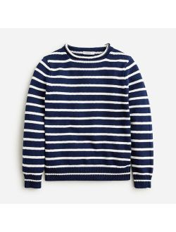 Boys' heritage cotton Rollneck sweater in stripe