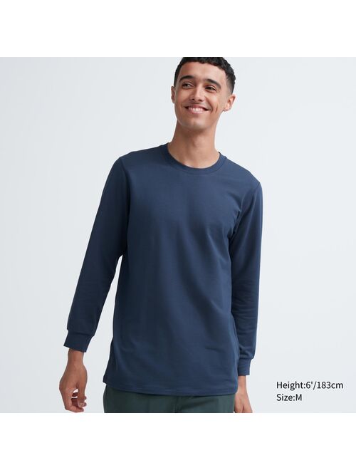 UNIQLO HEATTECH Cotton Crew Neck Long-Sleeve T-Shirt (Extra Warm)