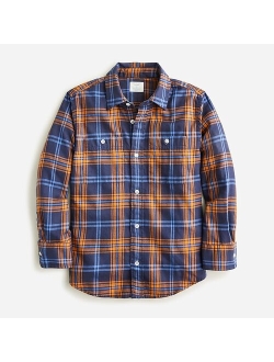 Kids' relaxed-fit shirt in lightweight flannel