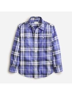 Kids' relaxed-fit shirt in lightweight flannel