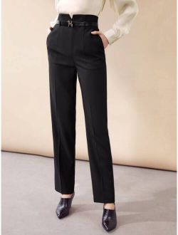 Premium Belted Suit Pants