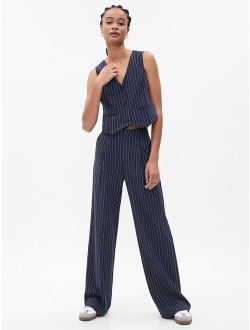 High Rise Pleated Wide-Leg Trousers