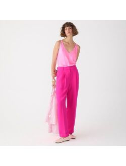 Wide-leg essential pant in city crepe