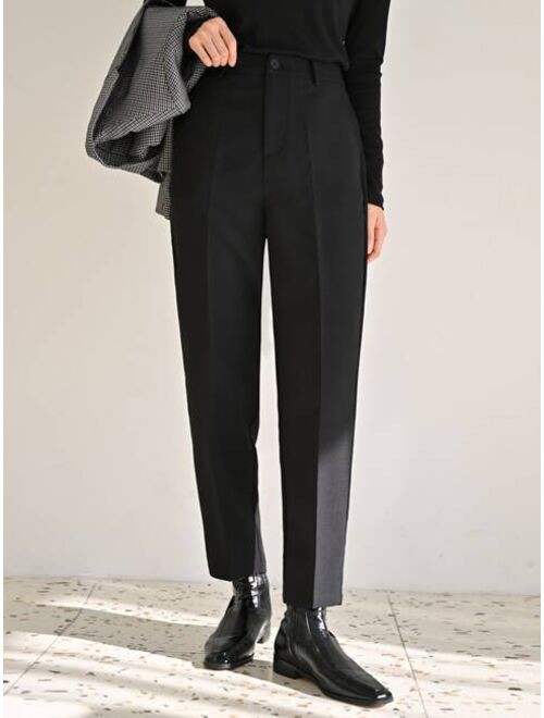 DAZY Solid Slant Pocket Suit Pants