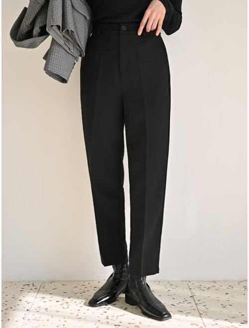 DAZY Solid Slant Pocket Suit Pants