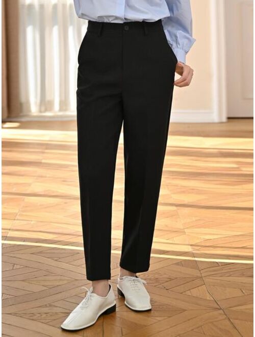 DAZY Solid Slant Pocket Suit Pants