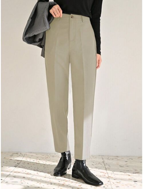 DAZY Solid Slant Pocket Suit Pants