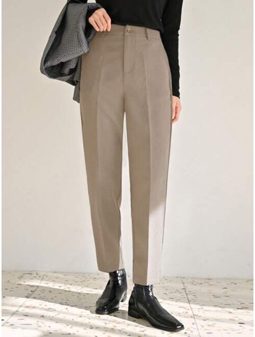 DAZY Solid Slant Pocket Suit Pants