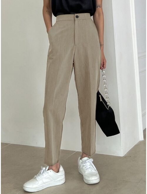 DAZY Solid High Waist Tailored Pants