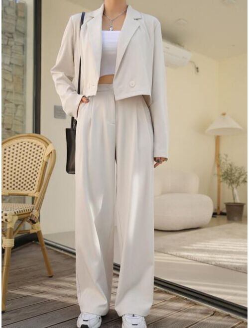 DAZY Solid Button Front Blazer Pants