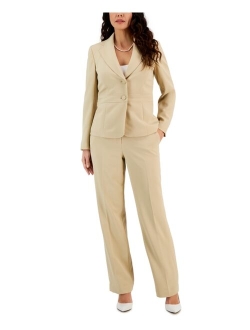 Crepe Two-Button Blazer & Pants, Regular and Petite Sizes