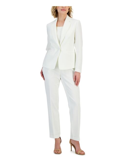 Le Suit Women's Crepe One-Button Pantsuit, Regular & Petite Sizes