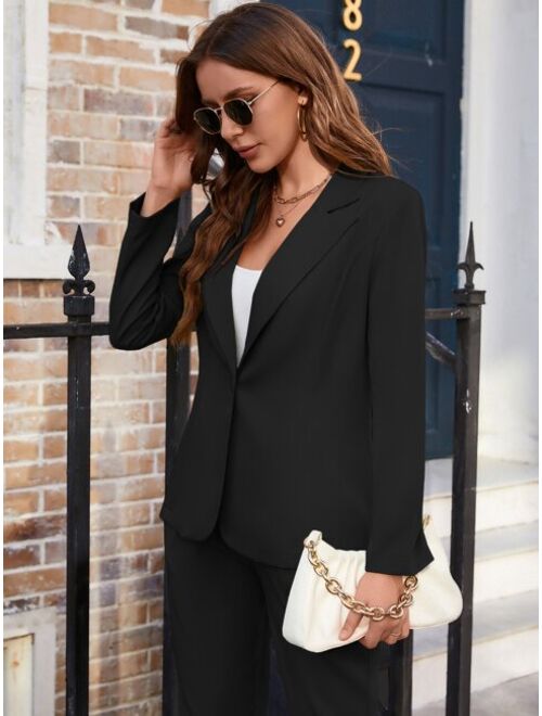 Single Button Blazer Pants