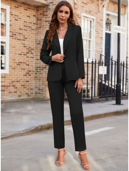 Single Button Blazer Pants