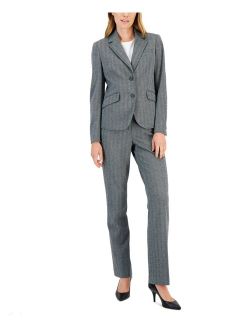 Women's Herringbone Two-Button Jacket & Flare-Leg Pants & Pencil Skirt