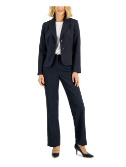 Women's Two-Button Pinstriped Pantsuit, Regular & Petite