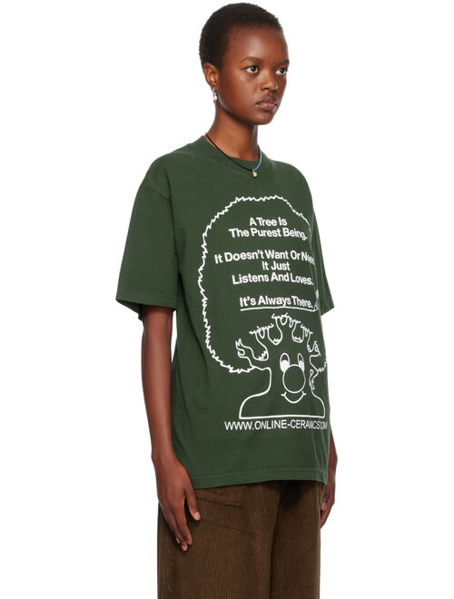 ONLINE CERAMICS Green 'A Tree Is The Purest Being' T-Shirt