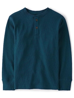 Boys' Long Sleeve Thermal Henley Shirt