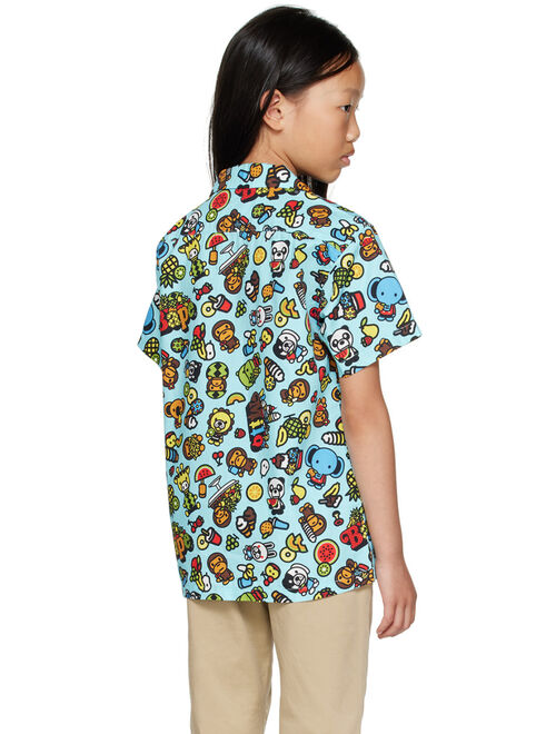 BAPE Kids Blue Baby Milo Mixed Fruit Shirt