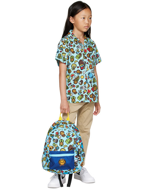 BAPE Kids Blue Baby Milo Mixed Fruit Shirt