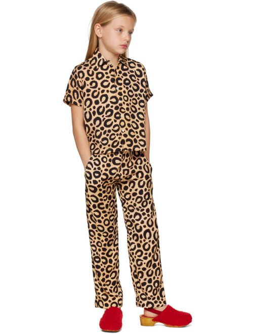 ENDLESS JOY Kids Beige Leopard Shirt