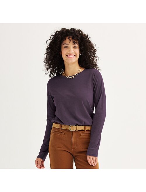 Women's Sonoma Goods For Life Everyday Crewneck Long Sleeve Tee