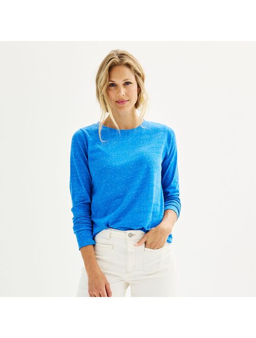 Women's Sonoma Goods For Life Everyday Crewneck Long Sleeve Tee