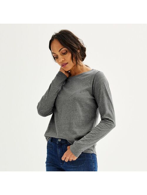 Women's Sonoma Goods For Life Everyday Crewneck Long Sleeve Tee