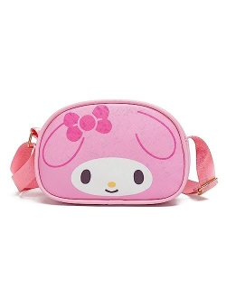 Oidojhid Cute Anime Kitty Wallet Kitty Cat Purse Crossbody Shoulder Bag Coin Pouch for Women Girls