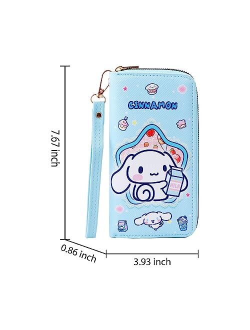 Oidojhid Cute Anime Kitty Wallet Kitty Cat Purse Crossbody Shoulder Bag Coin Pouch for Women Girls