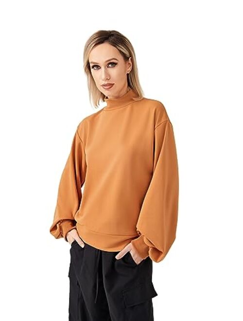 Scacto Women Fashion Hoodies Casual Sweatshirts Long Sleeve Crew Neck Pullover Sweatshirts Essential Hoodies Fall Outfits Clothes