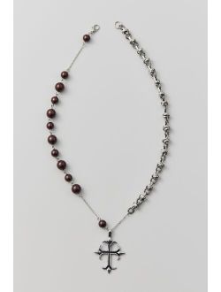 Elias Cross Pearl Chain Necklace