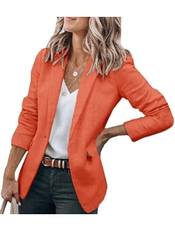 Womens Casual Blazers Open Front Long Sleeve Work Office Jackets Blazer