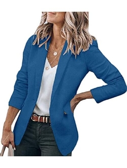 Womens Casual Blazers Open Front Long Sleeve Work Office Jackets Blazer