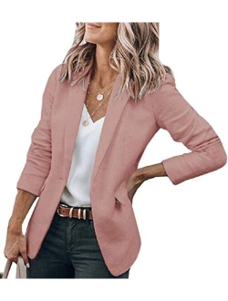 Womens Casual Blazers Open Front Long Sleeve Work Office Jackets Blazer