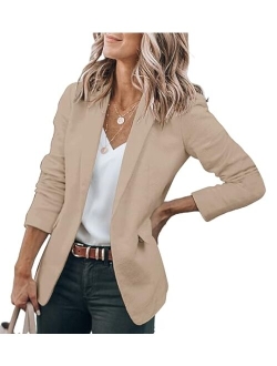 Womens Casual Blazers Open Front Long Sleeve Work Office Jackets Blazer