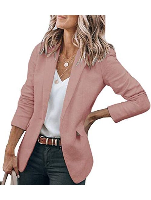 Cicy Bell Womens Casual Blazers Open Front Long Sleeve Work Office Jackets Blazer