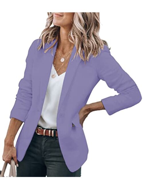 Cicy Bell Womens Casual Blazers Open Front Long Sleeve Work Office Jackets Blazer