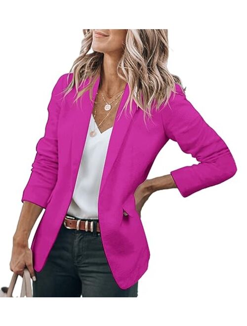 Cicy Bell Womens Casual Blazers Open Front Long Sleeve Work Office Jackets Blazer