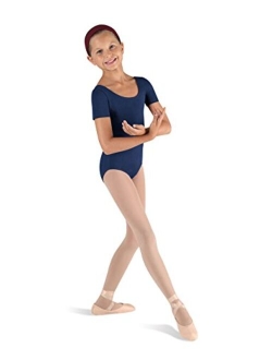 Girls Dance Ballet Short Sleeve Leotard