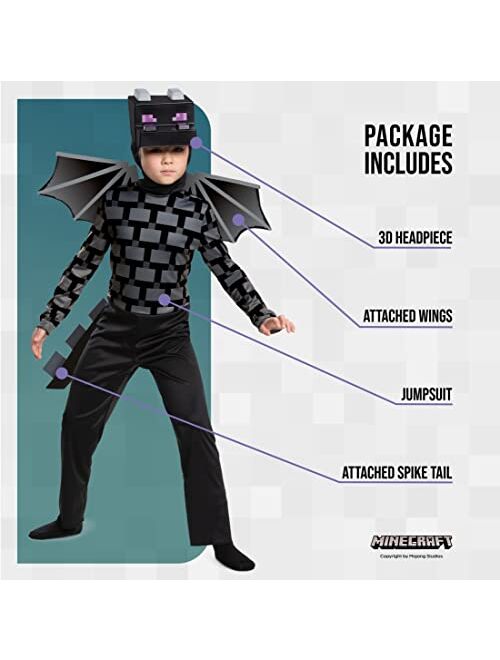 Disguise Minecraft Ender Dragon Costume for Kids, Video Game Inspired Character Outfit