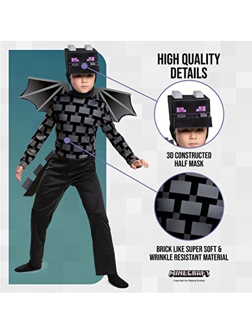 Disguise Minecraft Ender Dragon Costume for Kids, Video Game Inspired Character Outfit