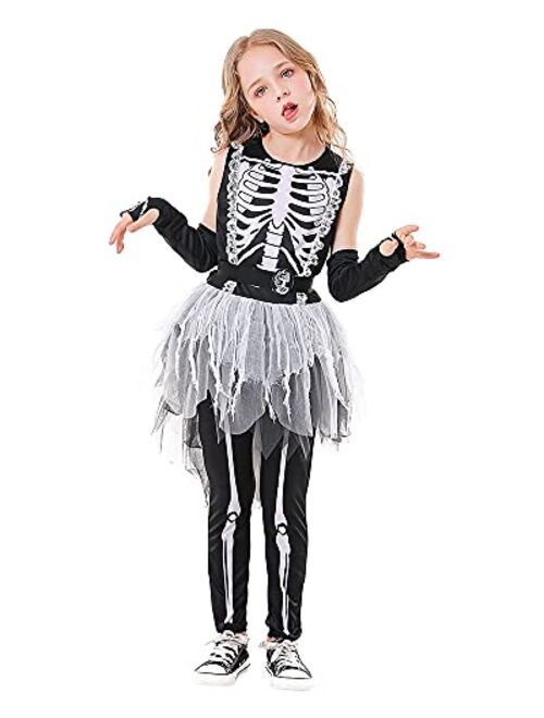 Seasons Halloween Girls Ghostly Skeleton Costume