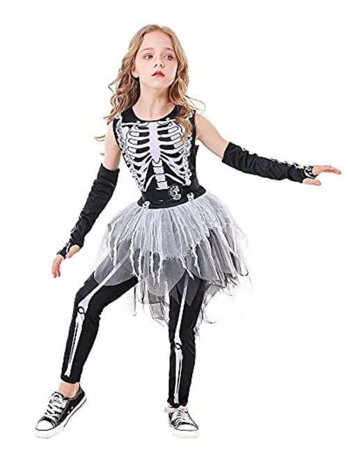 Seasons Halloween Girls Ghostly Skeleton Costume