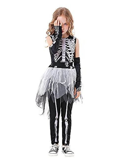 Seasons Halloween Girls Ghostly Skeleton Costume