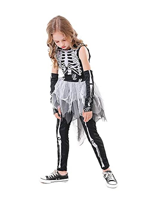 Seasons Halloween Girls Ghostly Skeleton Costume