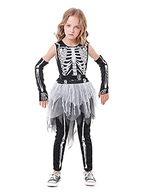 Seasons Halloween Girls Ghostly Skeleton Costume